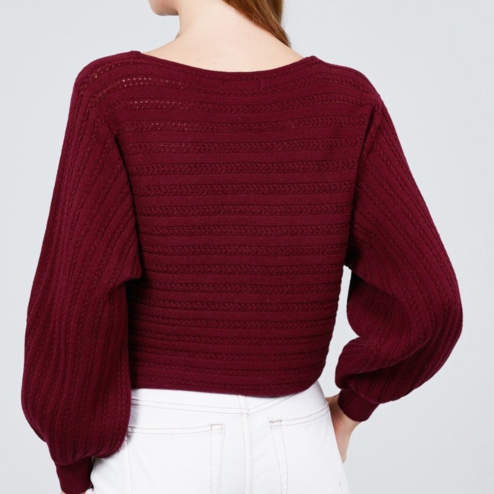 Dolman Sleeve Boat Neck Sweater